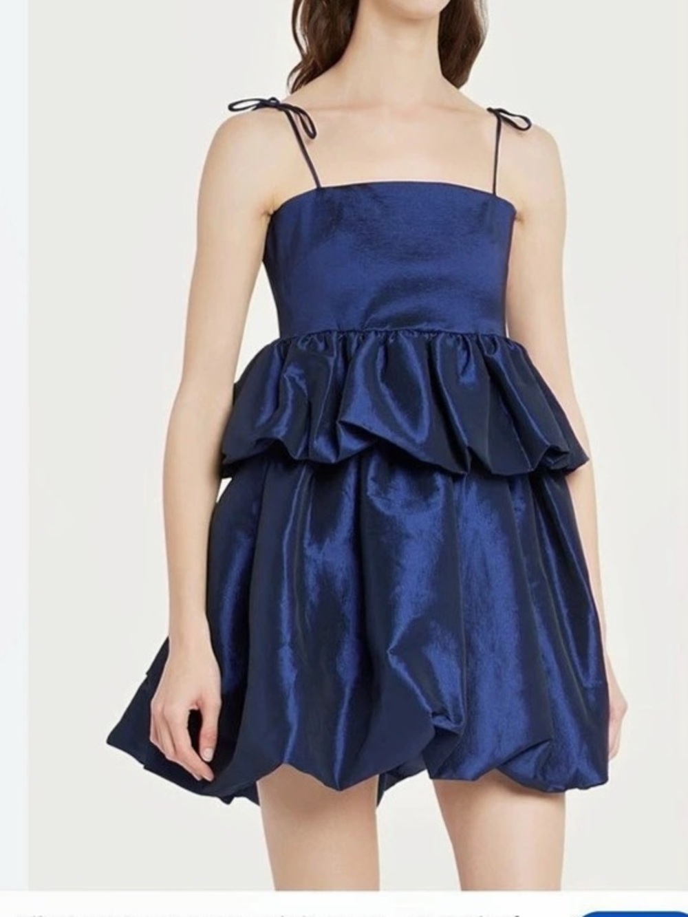 Kika Vargas Serena Mini Dress in Blue